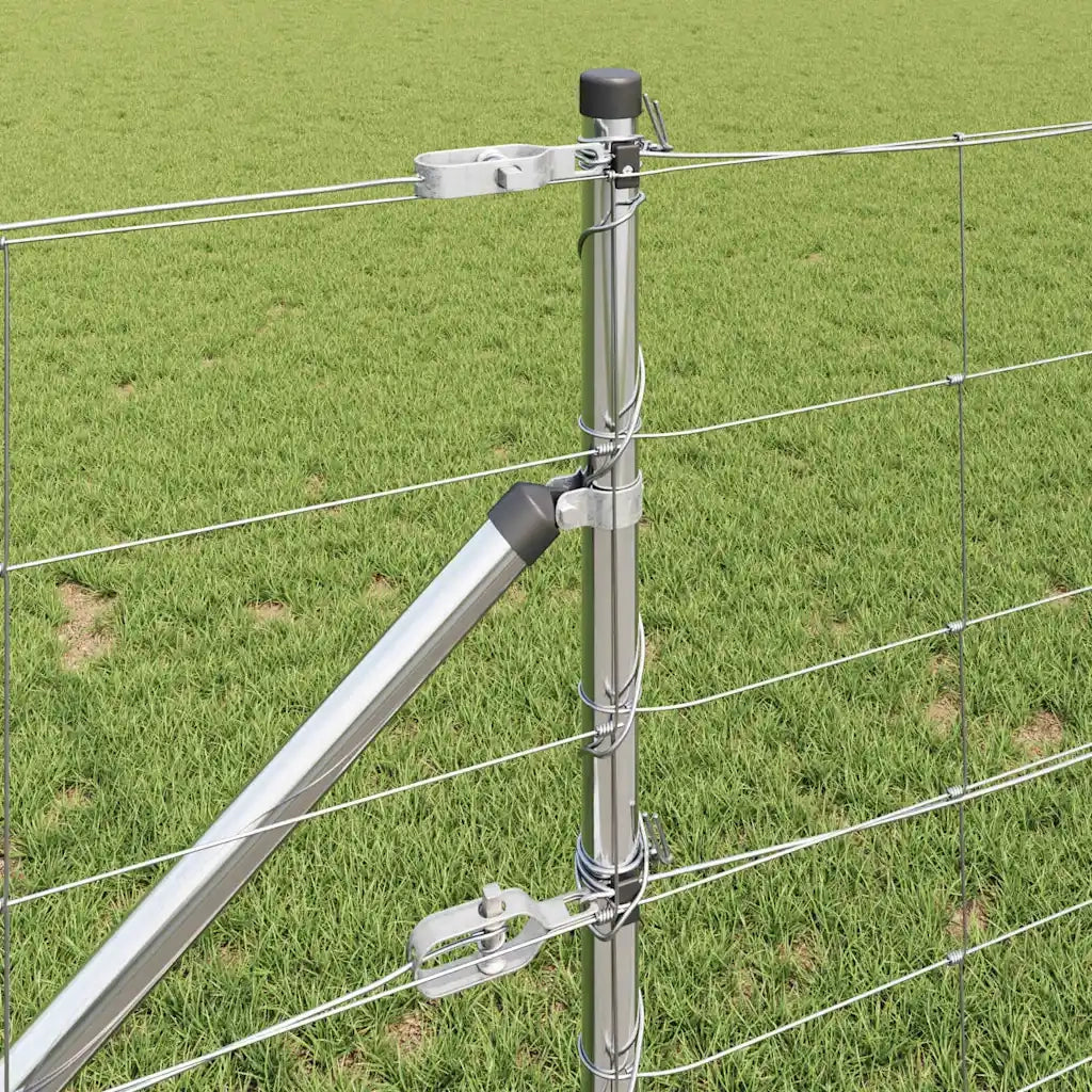 Palo della recinzione Zincato 25 x 0,8 m Acciaio