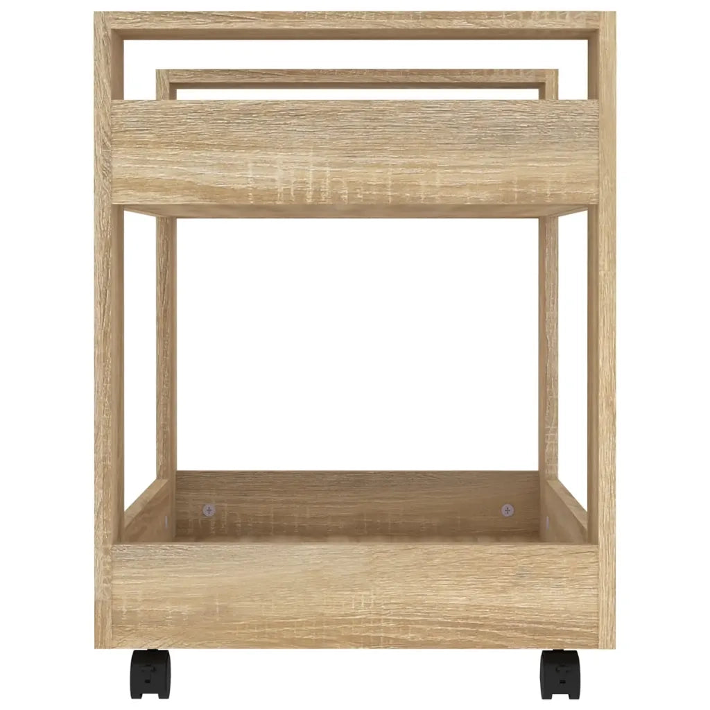 Carrello Scrivania rovere sonoma 60x45x60 cm Legno Multistrato cod mxl 34712
