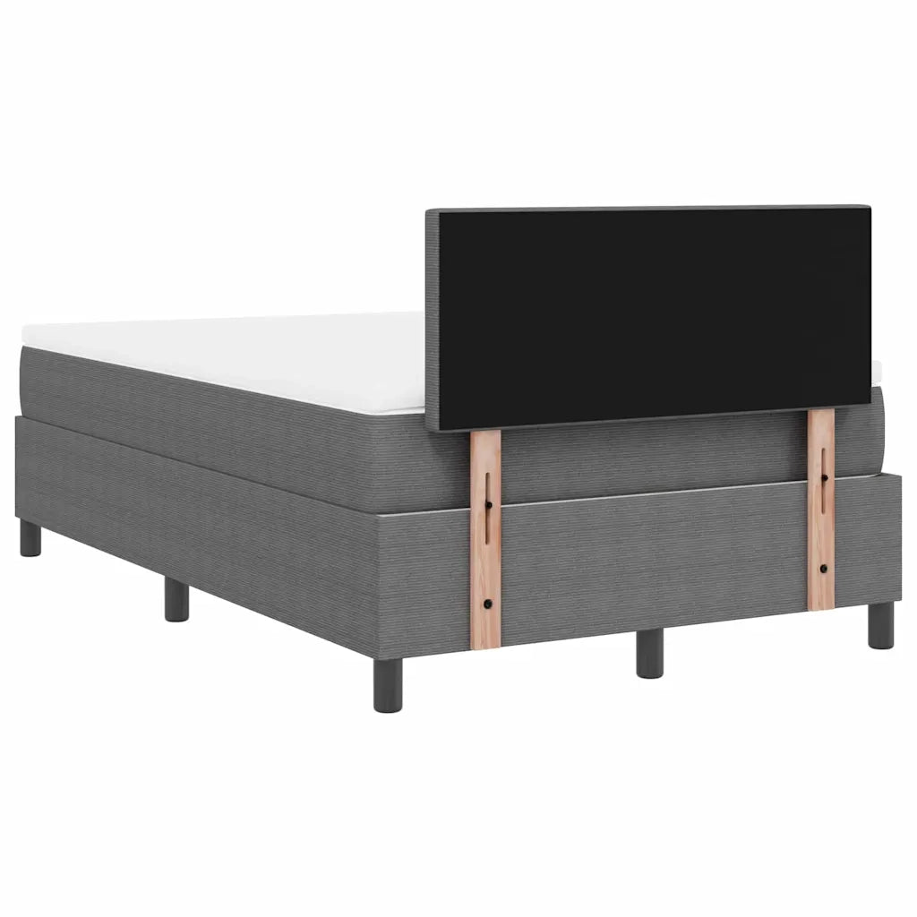 Letto a molle con testiera Grigio chiaro e bianco 120 x 200 cm 3337507