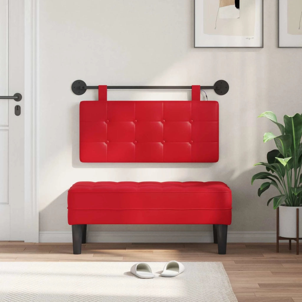 Testiera sospesa Con luce LED Rosso Similpelle 3424361