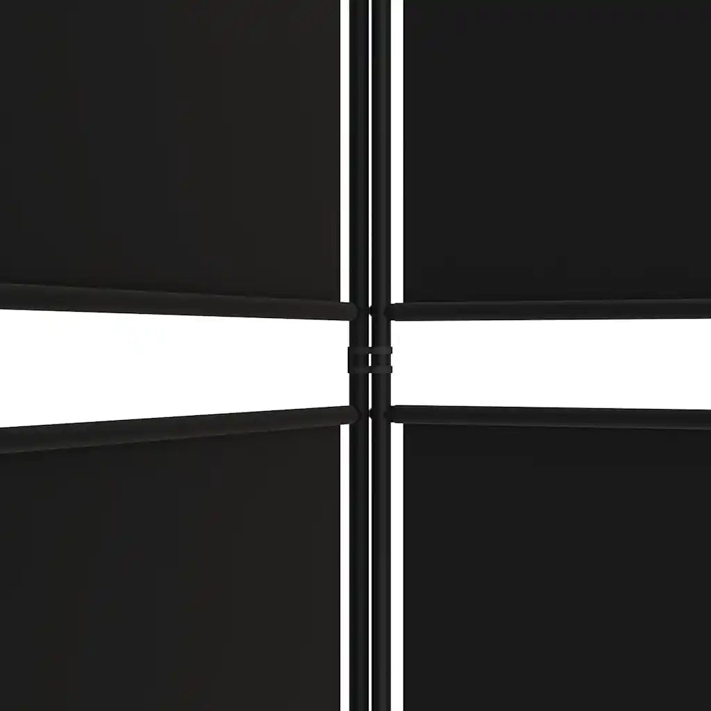 Divisorio 5 Pannelli Nero 250x220 cm Tessuto 350253