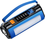 Jump Starter 2500A / 20000mAh - Compressore per Pneumatici 150 PSI - Kit di Emergenza 14.8V - Batteria Portatile - Lampada LED - Incluso Tasca di Stoccaggio & Accessori