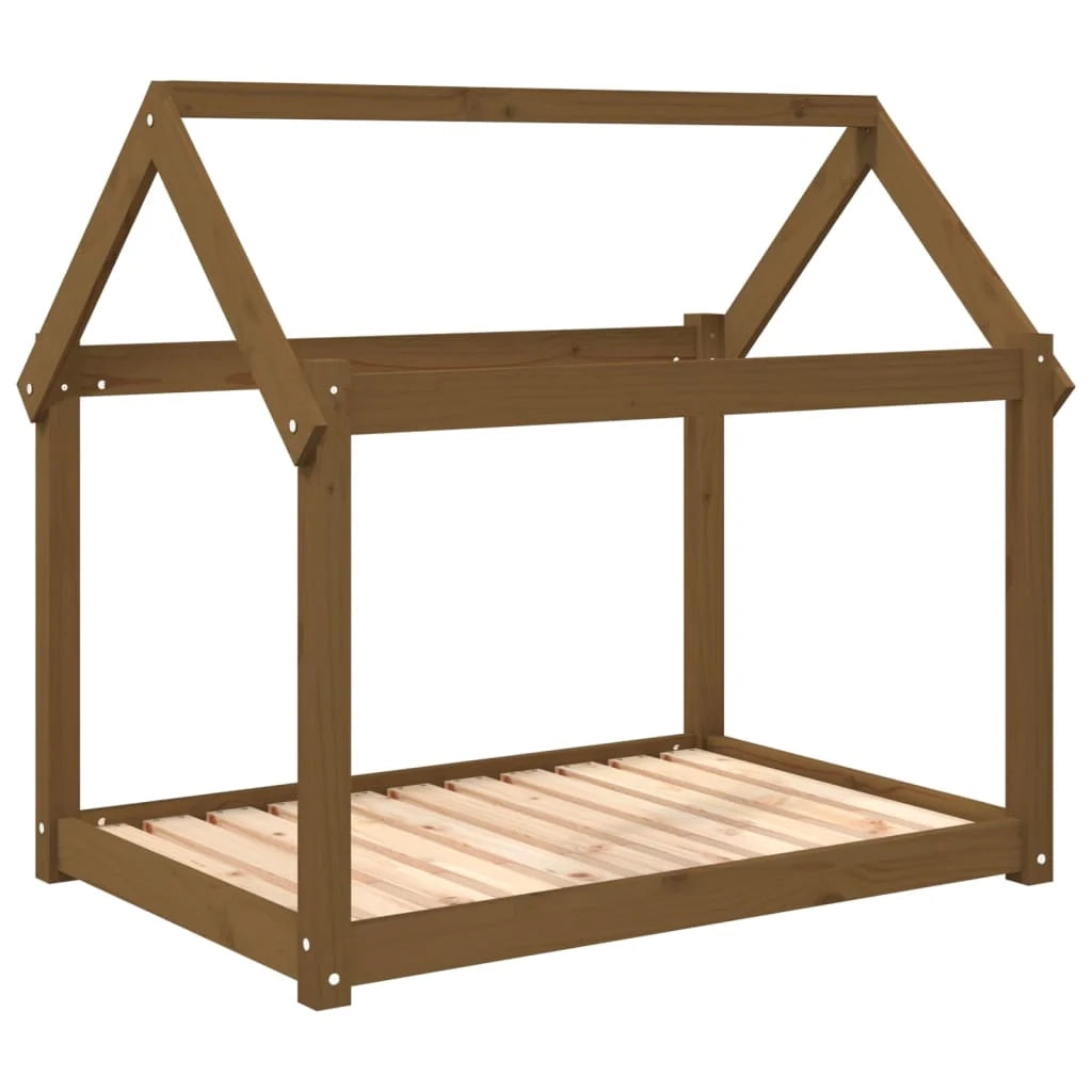 Divano letto per cani comodo 101 x 70 x 90 cm in legno massello di pino marrone 02_0042617