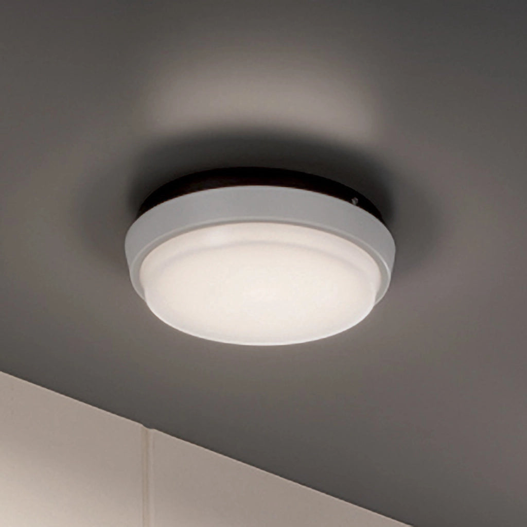 Alu Lampada da Parete o Soffitto LED 10W 3000K IP54 Rotonda Diametro 17.5cm Colore Bianco Opaco - Illuminazione Outdoor e Indoor di Design
