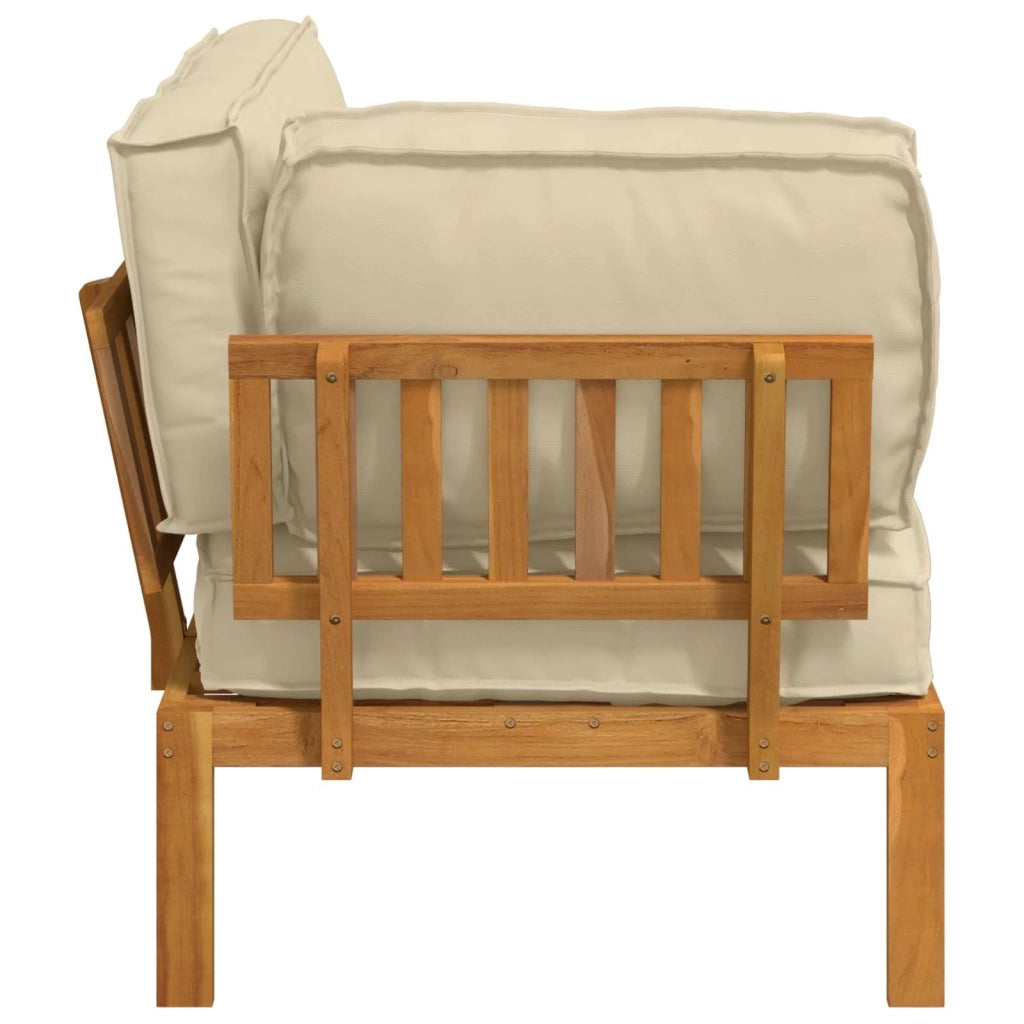 Set di divani Beige 133 x 92 x 69 cm Legno di Acacia Massello 3418159