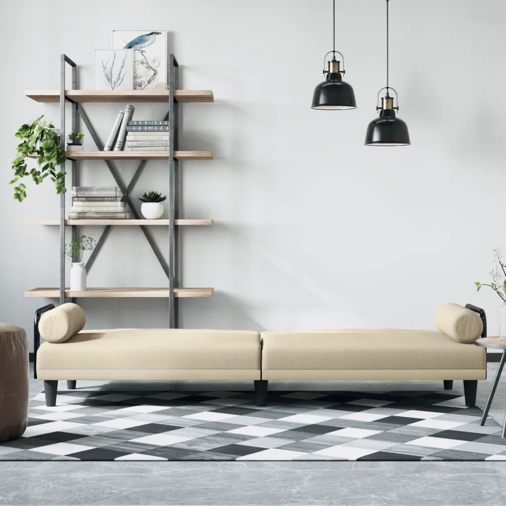 Divano Letto con Braccioli Crema in Tessutocod mxl 82214