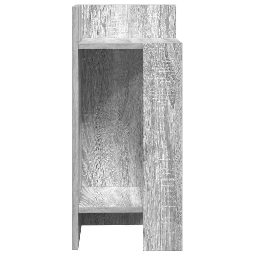 Tavolini Laterali 2 pz con Ripiano Grigio Sonoma 25,5x27x60 cm