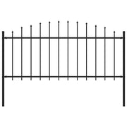 Recinzione da Giardino Woerden con Punta a Lancia in Acciaio 170x75 cm Nero 144940