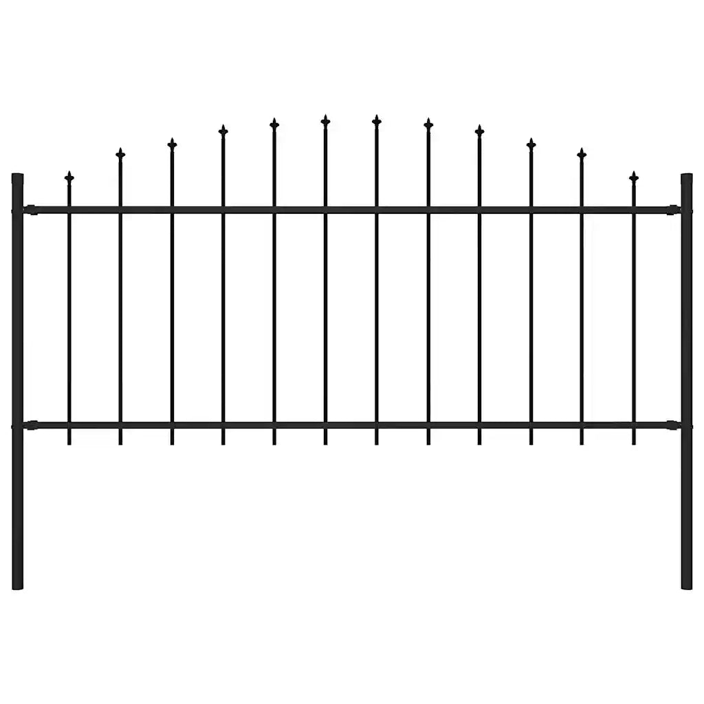 Recinzione da Giardino Woerden con Punta a Lancia in Acciaio 170x75 cm Nero 144940