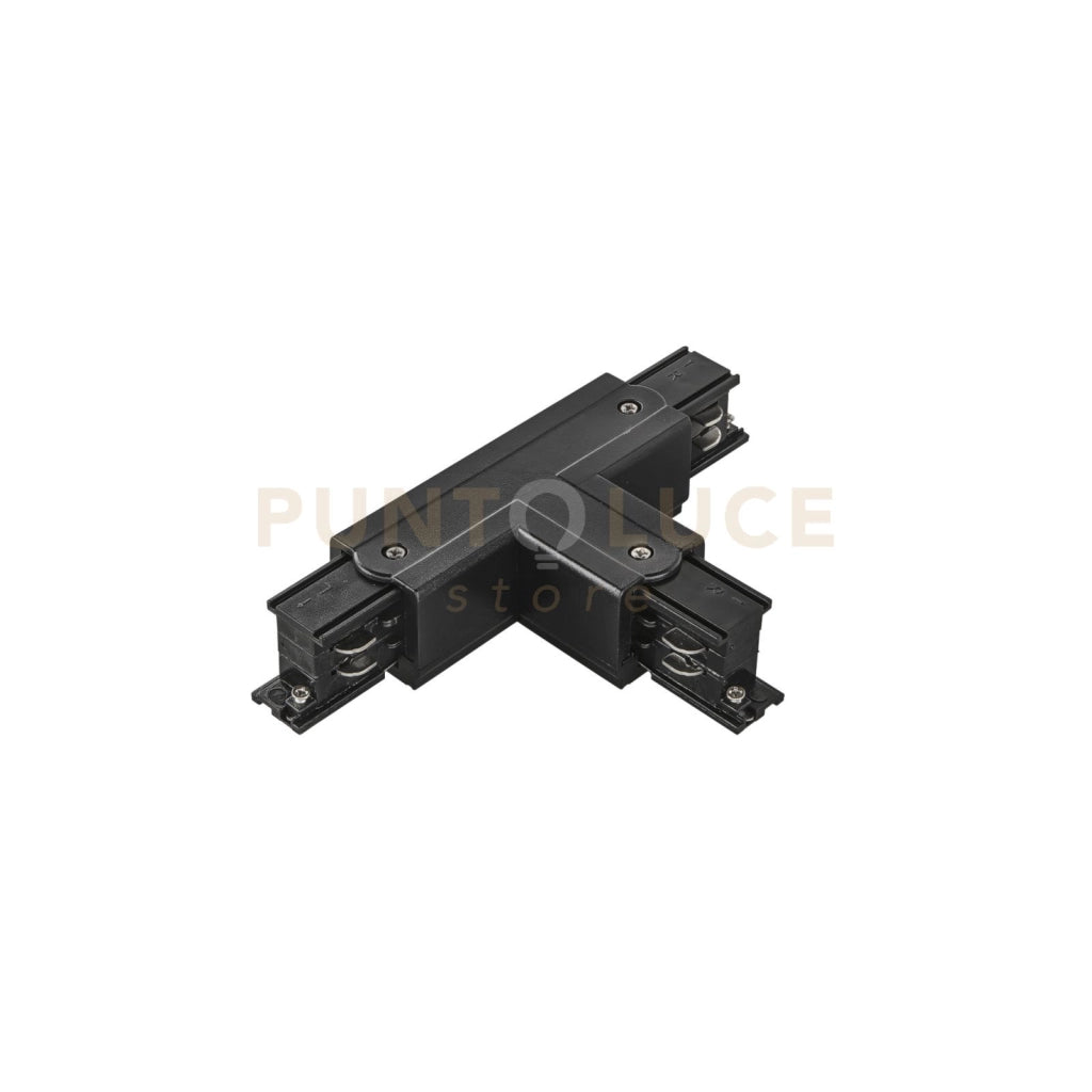 LED-RAIL-T-SX2-DA-NER CONNESSIONE A T SINISTRA ENTRATA L N + CAVO DI TERRA PER PER BINARIO TRIFASE RAIL DALI NERO 20X11,5X3,3CM