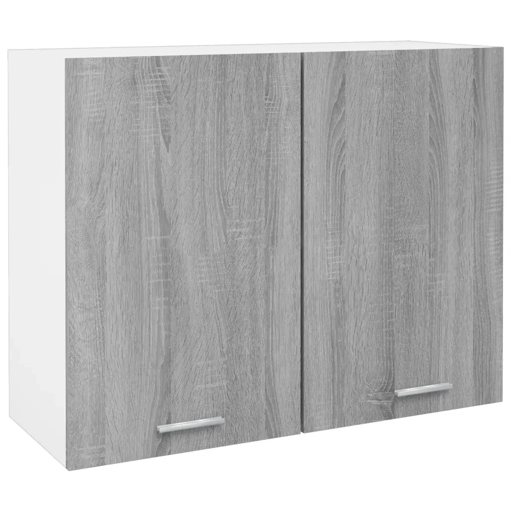 Pensile da cucina a parete ottimizzato per lo spazio di archiviazione 80 x 31 x 60 cm in legno composito grigio Sonoma 02_0048204