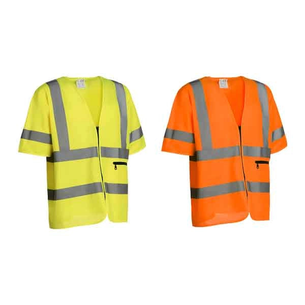 GILET ALTA VISIBILITA' CON MEZZA MANICA Tg. XL - Colore Giallo