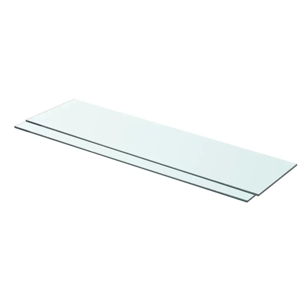 Mensole in Vetro Trasparente 2 pz 80x20 cm cod mxl 33146