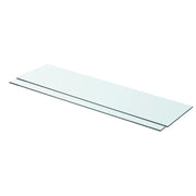 Mensole in Vetro Trasparente 2 pz 80x20 cm cod mxl 33146