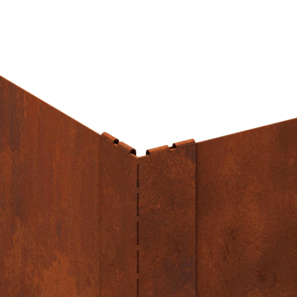 Bordura per Prato 100 x 100 x 20 cm Acciaio Ruggine 8008971