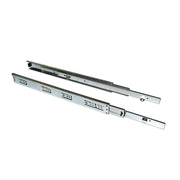 Guide a Sfere per Cassetti con Estrazione Totale con Squadra H45 mm L600 Bianco Acciaio Emuca