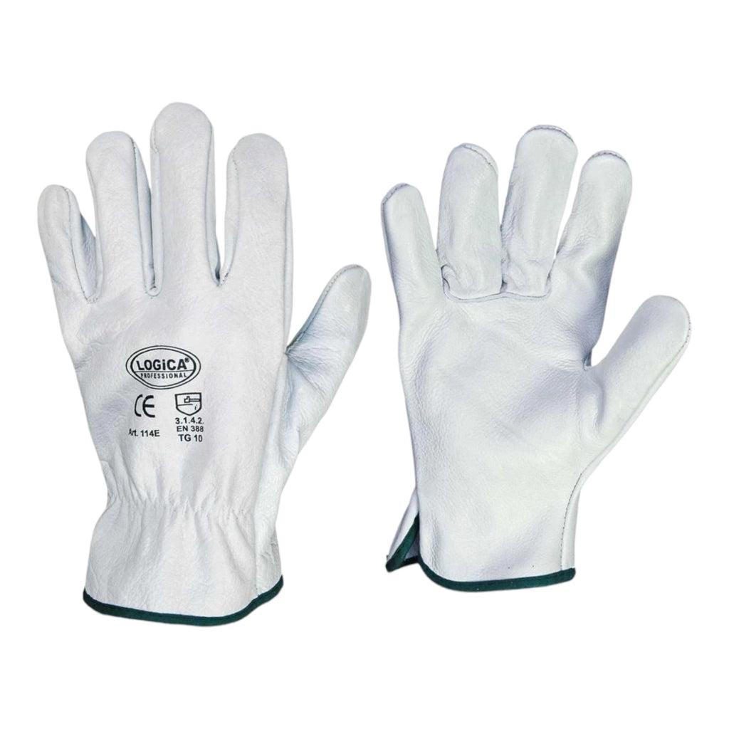 GUANTO FIORE BIANCO BOVINO tg.10