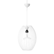 Lampada a sospensione Olivia in acciaio a fili bianco