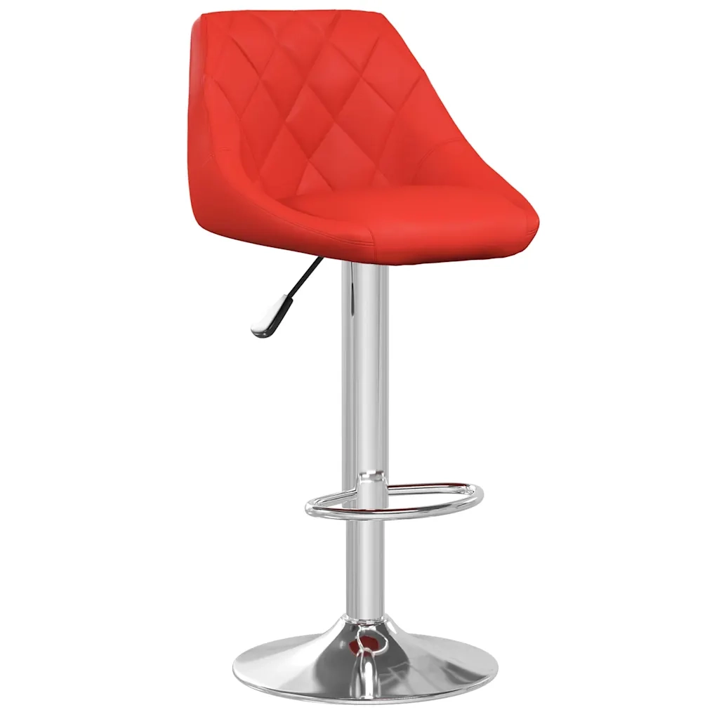 Sgabelli da Bar 2 pz Rossi in Similpelle 335181