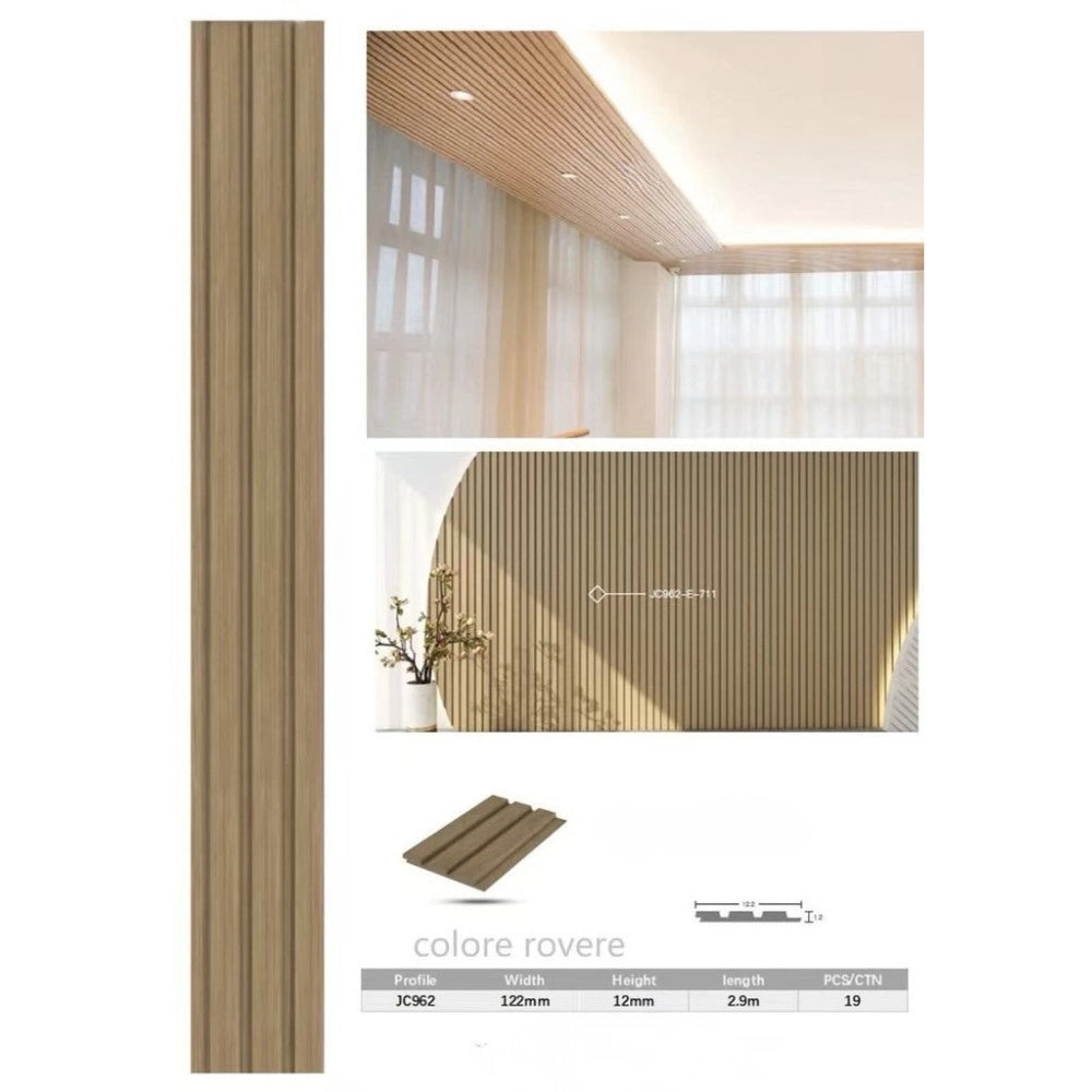 Trade Shop - Pannello Decorativo 3d Effetto Rovere 122x290 Cm Doghe Verticali In Ps -