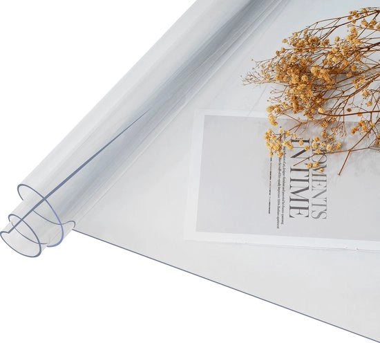 Protezione per Tavolo - Acqua e Calore Resistente - Per Salotto e Cucina - PVC - 100x180 cm - Translucido