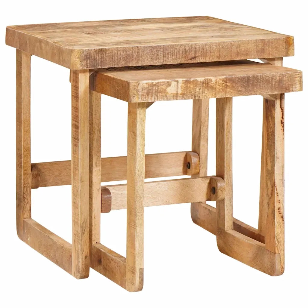 vidaXL Tavoli da Fine Marrone legno massello di mango