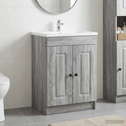 Mobiletto da bagno sotto il lavello Sonoma grigio 890010