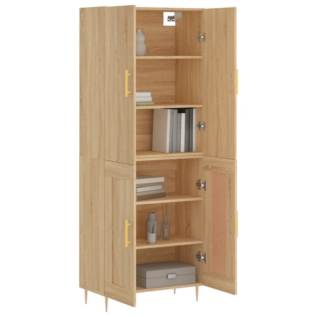 vidaXL Credenza Rovere Sonoma 69,5x34x180 cm in Legno Multistrato