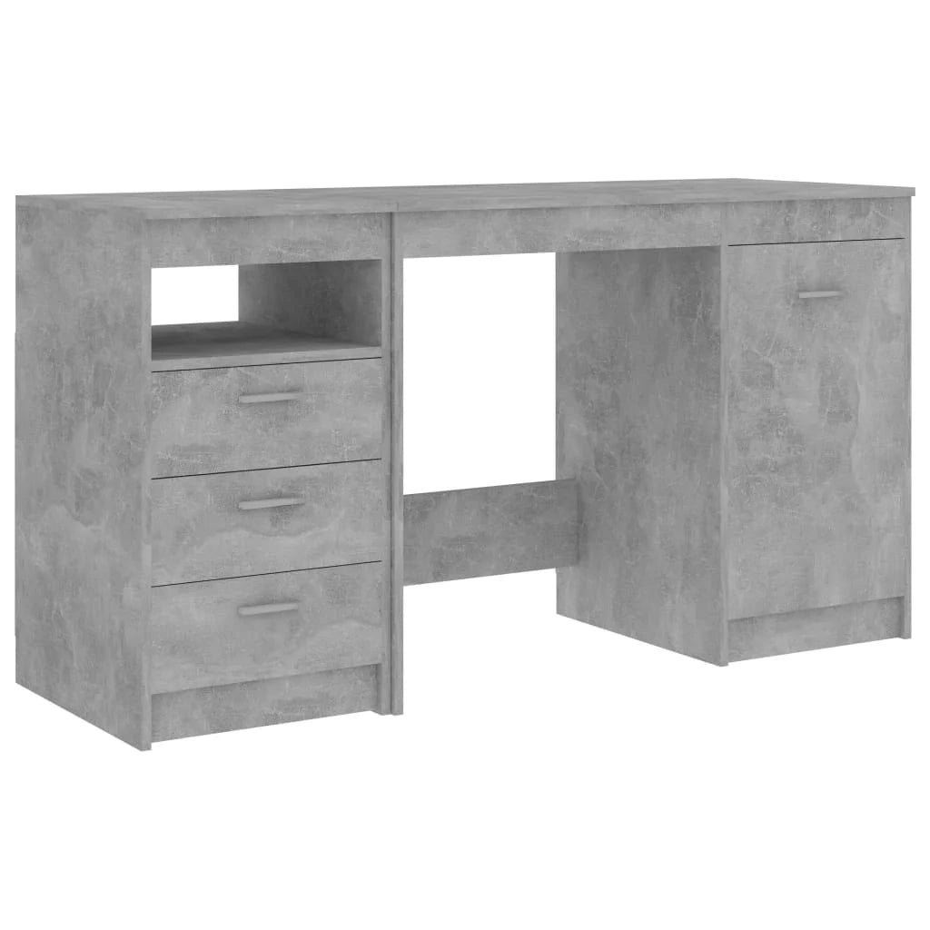 Scrivania tavolo postazione di lavoro mobile per computer studio 140 x 50 x 76 cm legno ingegnerizzato grigio 02_0023844
