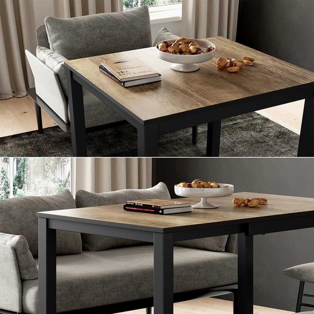 Tavolo da pranzo Granny, Rovere rustico/antracite, 120 x 70 cm Estensibile