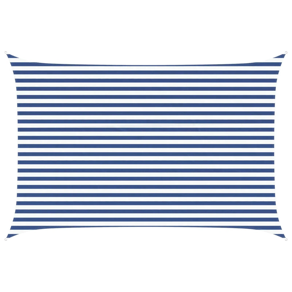 Vela da ombra solare Blu e Bianco 4,5 x 3 m