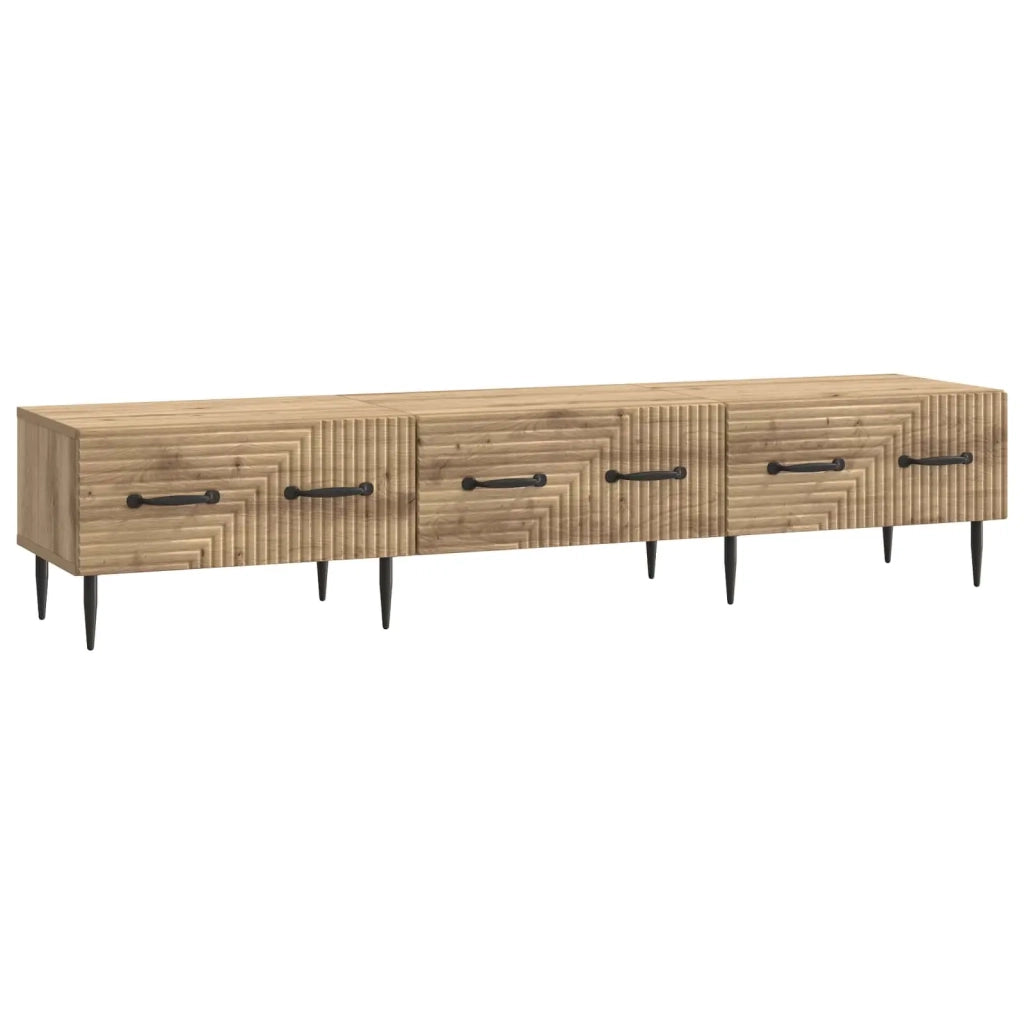 Mobile TV con cassetto-Credenza per TV Rovere Artigianale 147 x 34,5 x 30 cm 396667