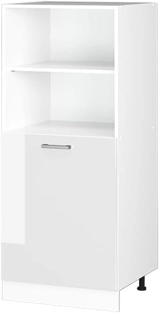Frontale cucina R-Line, Bianco lucido, 59.6 x 71.3 cm frontale del mobile per mobile forno a mezza altezza, adatto per armadi da cucina R-Line per un montaggio semplice