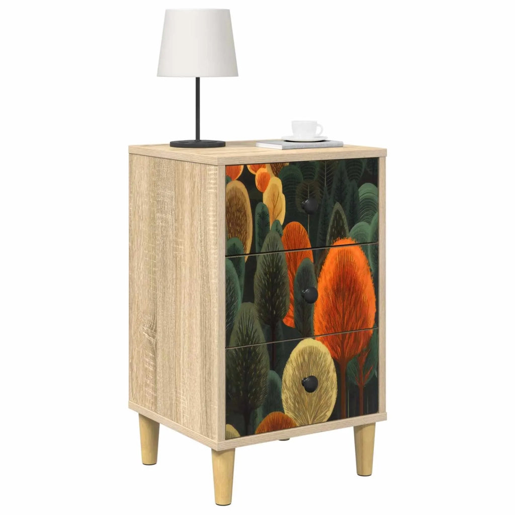 Armadio da Notte ZAANDAM 2 pz Rovere Sonoma 36 x 33 x 60 cm 8007292