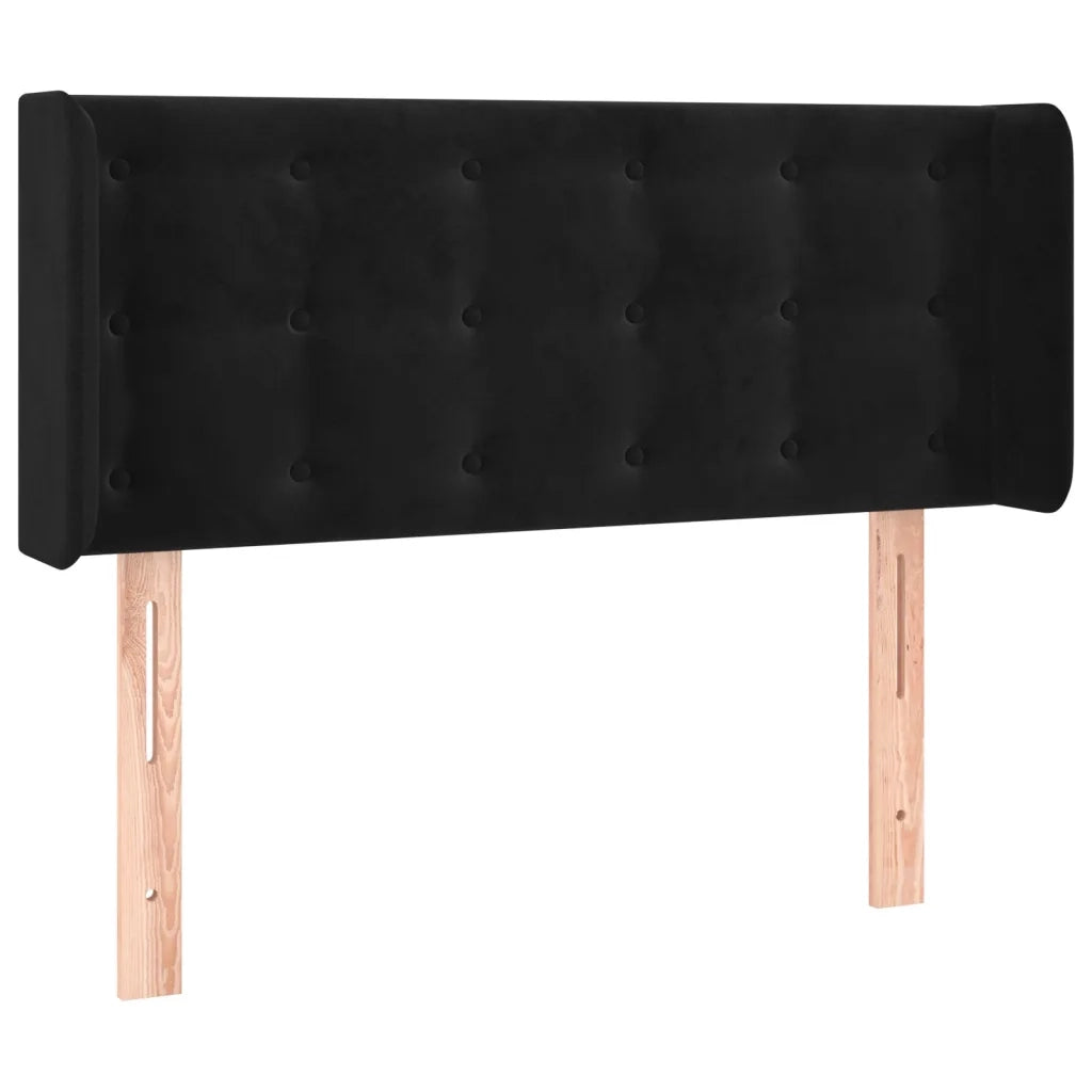 Testiera a LED-Testata con LED Nera 103x16x78/88 cm in Velluto 739124