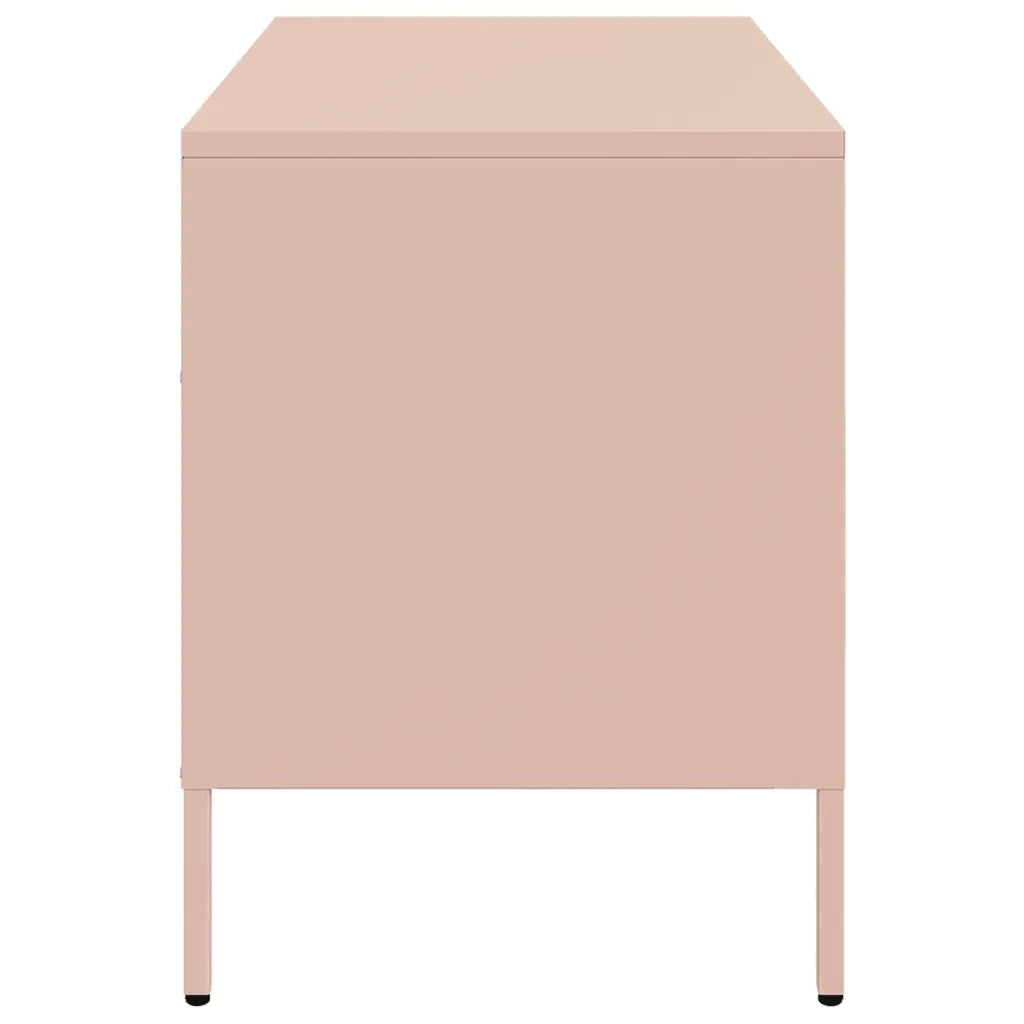 Mobile TV-Credenza per TV-Console TV Rosa 68x39x50,5 cm in Acciaio 650079