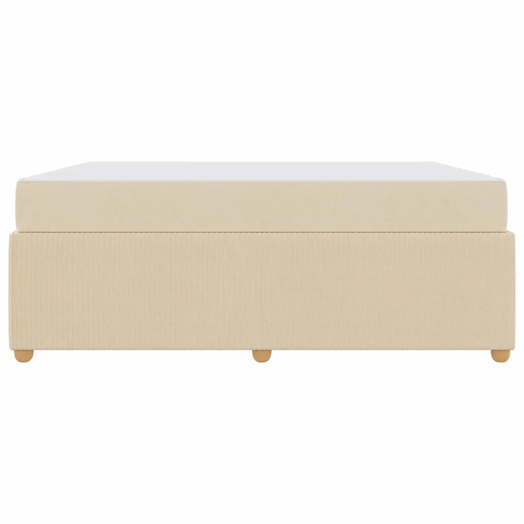 Struttura del letto con materasso Crema 180 x 200 cm Tessuto 3398423