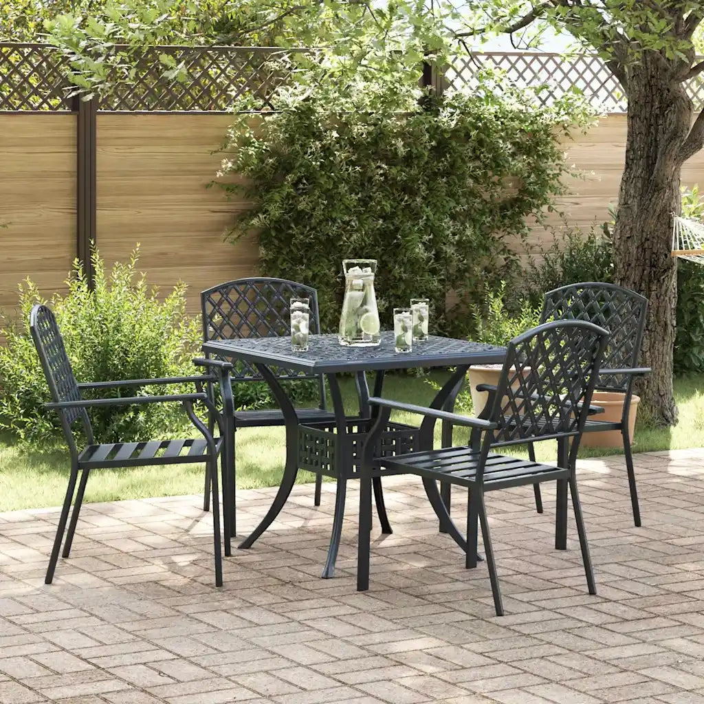 Sedia da Giardino 4 pcs Antracite 56 x 65 x 89 cm Acciaio 362776