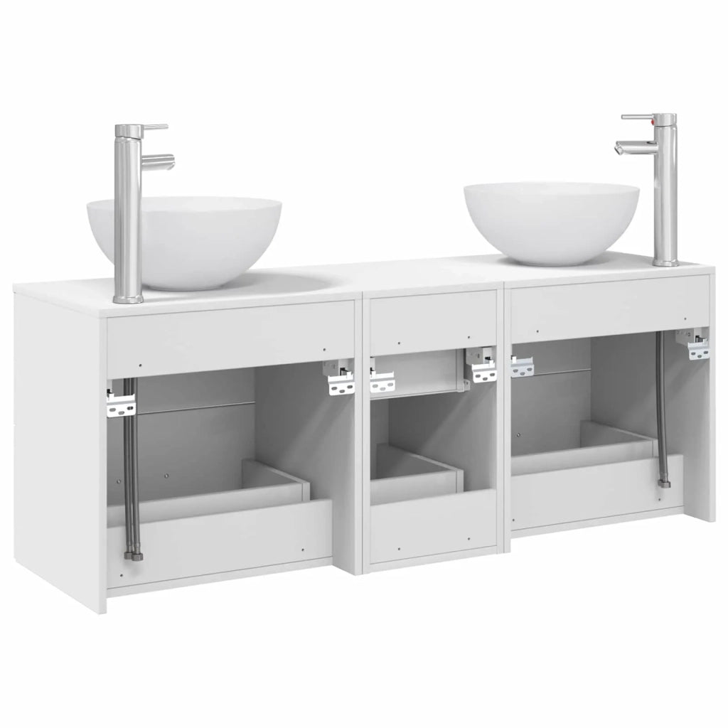 Set di Armadi da Bagno 3 pz Bianco 49,5 x 41 x 64,5 cm 3405811