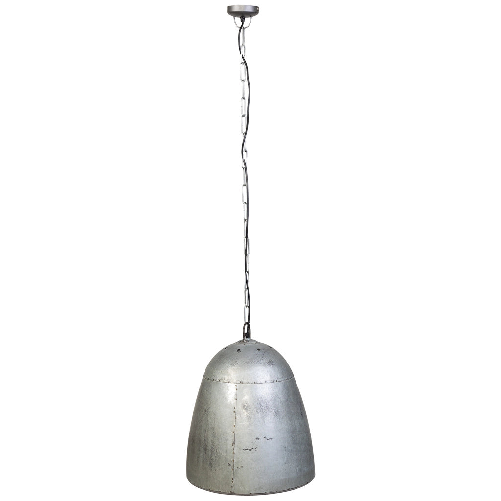 Plafoniera metallo grigio 44x44x51
