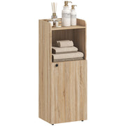 Mobile Bagno Stretto 4 Ripiani Aperto ¨C zephmum ¨C Legno Rovere 40x31x104
