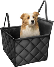 Autostatolet per Cani Piccoli e Mediapiccoli con Cintura di Sicurezza e Pareti Rinforzate - Impermeabile e Resistentente ai Morsi - Nero