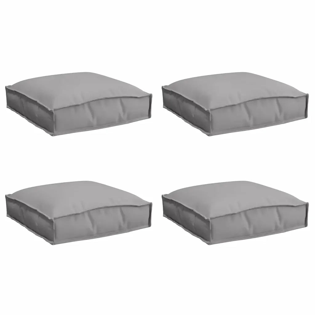 Cuscino 4 pcs Grigio 40 x 40 x 8 cm Tessuto Oxford 42001589