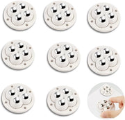 Pacchetto di 8 ruote autoadesive, ruote a 360 gradi, ruote bianche, ruote per mobili, ruote di scorrimento mini, ruote universali mini per bidoni della spazzatura, cassetti, piccoli mobili
