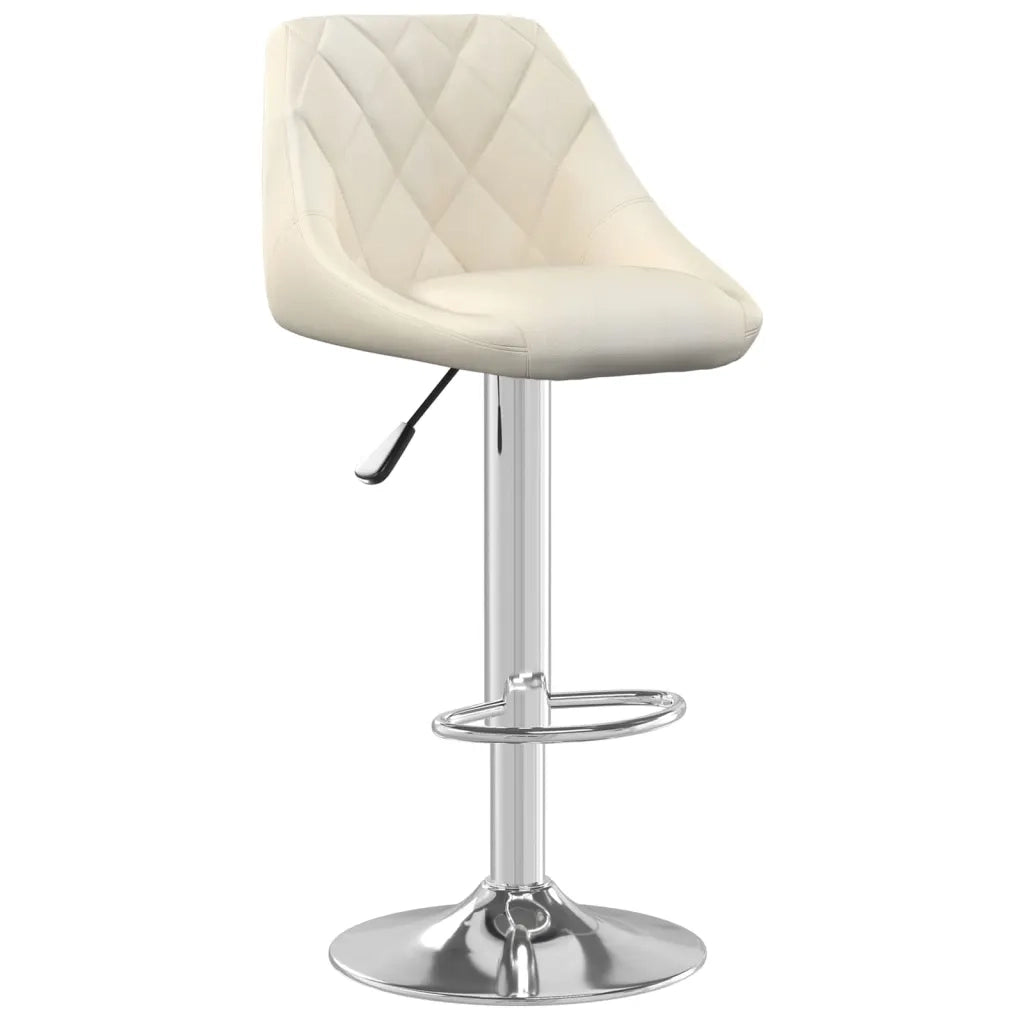 Sgabelli da Bar 2 pz Crema in Velluto cod mxl 58025