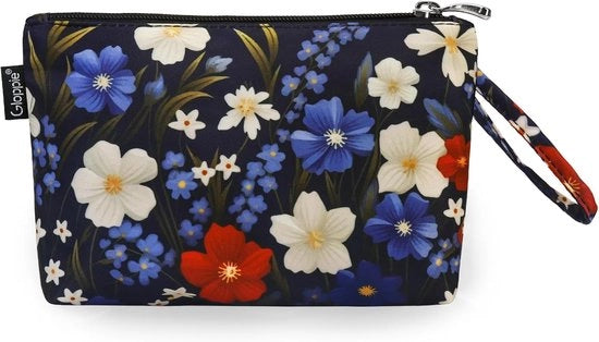 Organizzatore per trucco portatile per donne - Comfort durante il viaggio - Fiori in tre colori