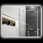 Specchio da Bagno Antiappannamento Retroilluminato LED Luminosità Regolabile 80x60x4 cm
