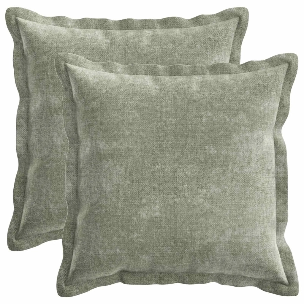 Federa 2 pz HOUTEN Verde 30 x 30 cm Tessuto Chenille 915871