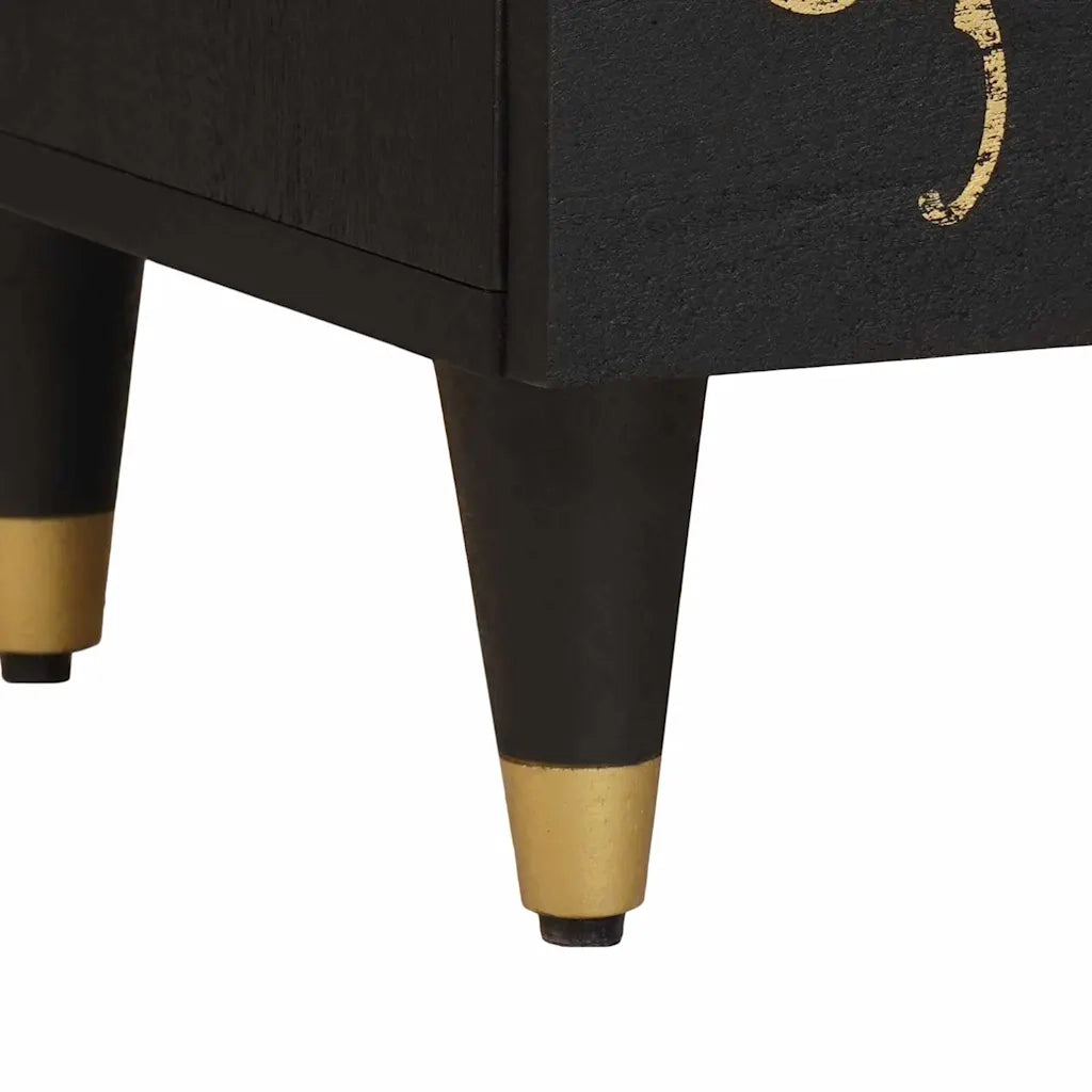 Comodino con porta 2 pcs Nero 40 x 33 x 46 cm