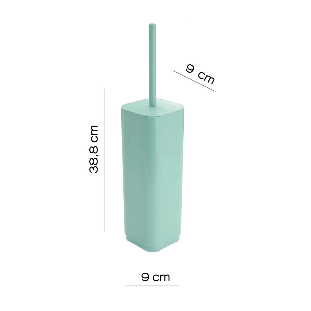 Scopino wc con ciuffo in setole d'appoggio in plastica riciclata 6334 Gedy serie SEVENTY Acquamarina